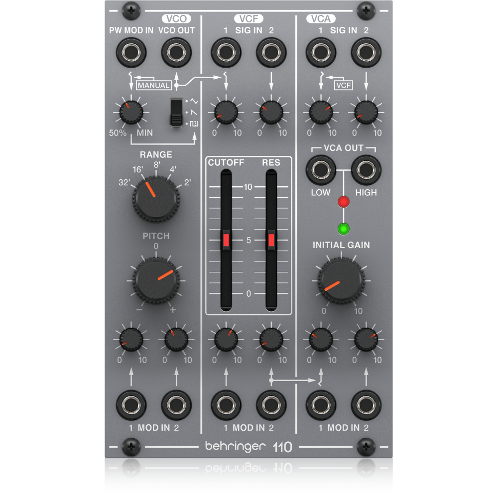 110-VCO-VCF-VCA Legendary Analog VCO/VCF/VCA Module for Eurorack