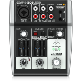 302USB Premium 5-Input Mixer with XENYX Mic Preamp and USB/Audio Interface