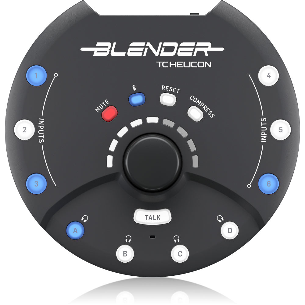 BLENDER Portable 12 x 8 Stereo Mixer with 12 x 2 USB Audio Interface and Remote Control