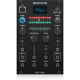 BRAINS High-Resolution Multi-Engine Oscillator Module for Eurorack with 25 Synthesis Engines, 96 kHz Sound Quality and OLED Oscilloscope