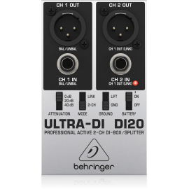 DI20 Professional Active 2-Channel DI Box/Splitter