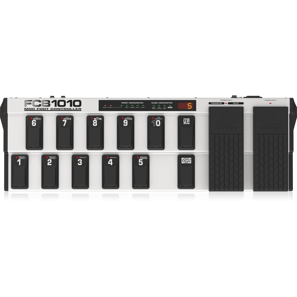FCB1010 Ultra-Flexible MIDI Foot Controller with 2 Expression Pedals and MIDI Merge Function