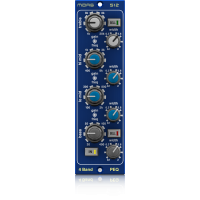 PARAMETRIC EQUALISER 512 V2 500 Series 4-Band Fully Parametric Equaliser Based on Midas HERITAGE 3000
