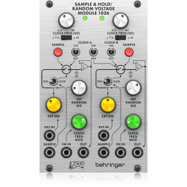 SAMPLE & HOLD / RANDOM VOLTAGE MODULE 1036 Legendary 2500 Series Dual Sample and Hold with Voltage Controlled Clock Module for Eurorack