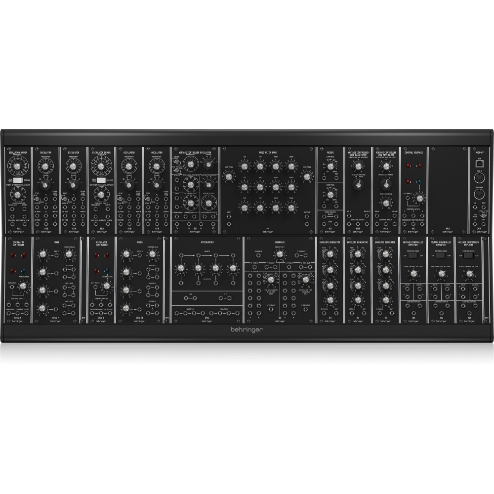 SYSTEM 35 Complete \System 35\" Modular Synthesizer with 25 Modules, MIDI-to-CV Converter and EURORACK GO case"