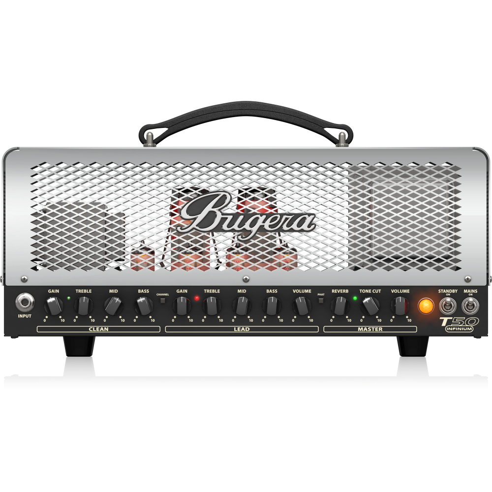 T50 INFINIUM 50W Cage-Style 2-Channel Tube Amplifier Head with INFINIUM Tube Life Multiplier, Multi-Class A/AB Operation and Reverb