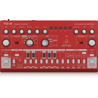 TD-3-RD Analog Bass Line Synthesizer with VCO, VCF, 16-Step Sequencer, Distortion Effects and 16-Voice Poly Chain