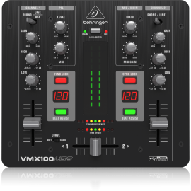 VMX100USB Professional 2-Channel DJ Mixer with USB/Audio Interface, BPM Counter and VCA Control