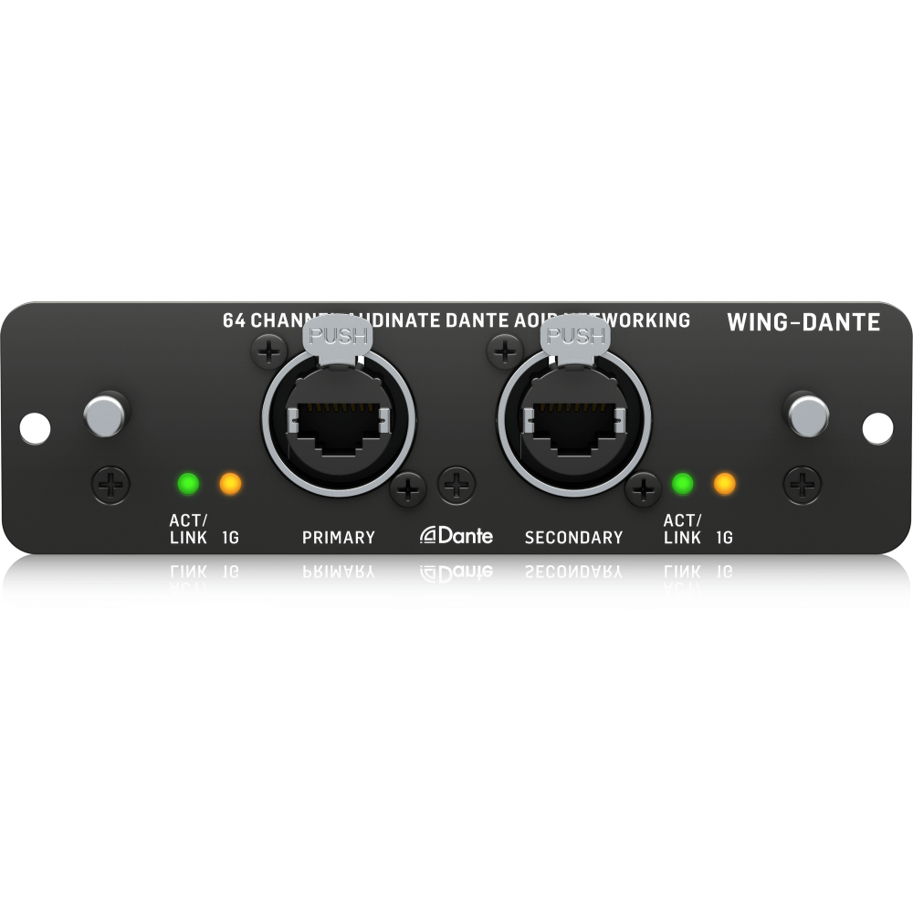 WING-DANTE Expansion Card for 64x64-Channel Audinate Dante AoIP Networking