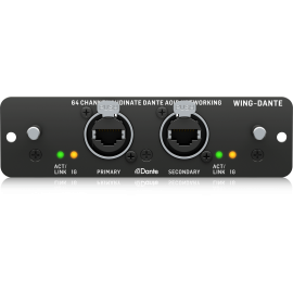 WING-DANTE Expansion Card for 64x64-Channel Audinate Dante AoIP Networking