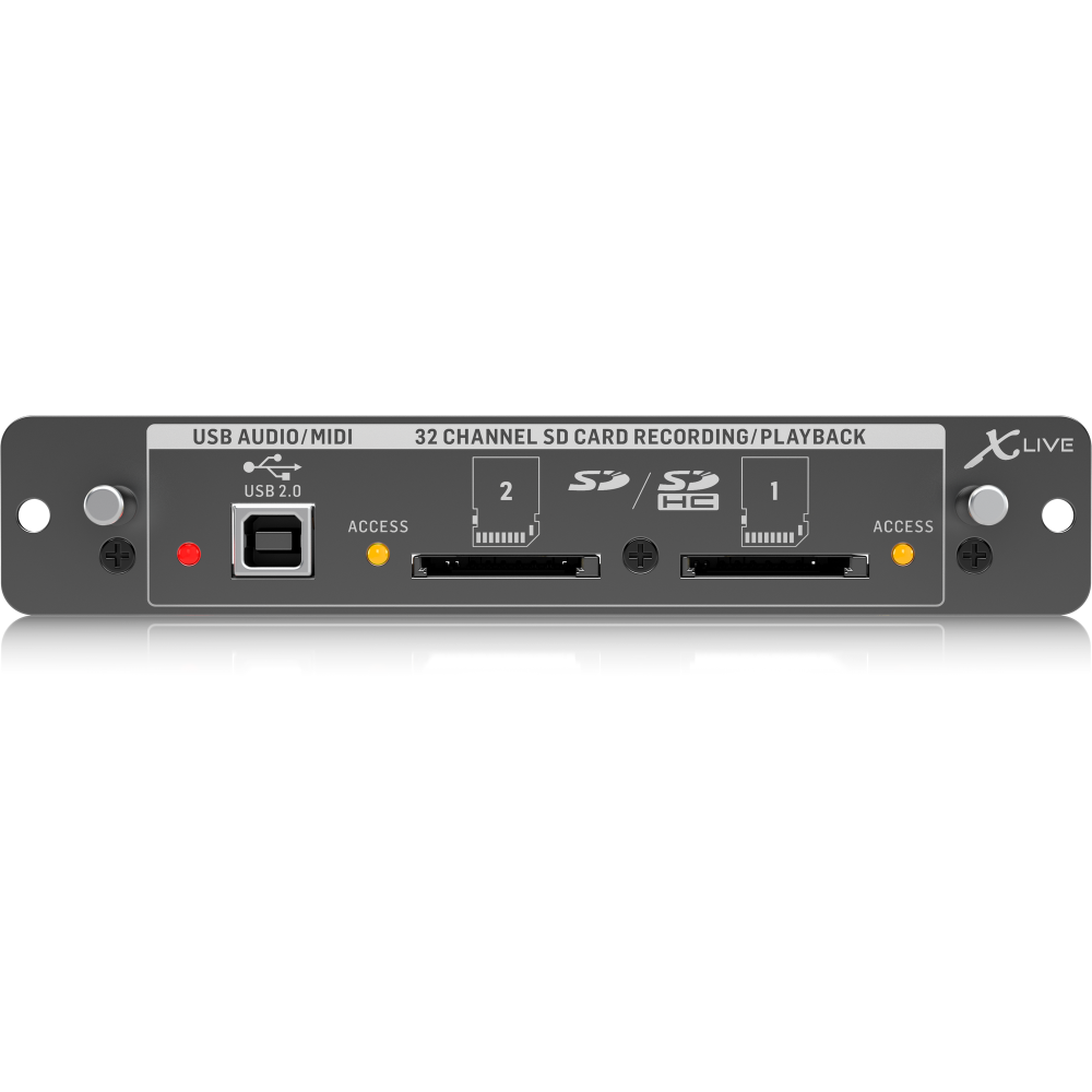 X-LIVE X32 Expansion Card for 32-Channel Live Recording/Playback on SD/SDHC Cards and USB Audio/MIDI Interface