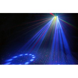 Terminator III LED double moon with laser -56 leds RGBW + 4x 1W white strobe СВЕТЛИНЕН ЕФЕКТ
