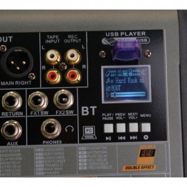 Миксер с вграден усилвател PMA1400 2x600W 6 моно + 2 стерео