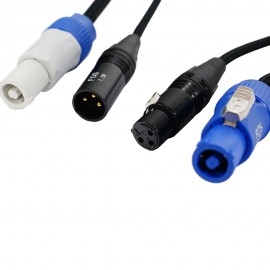 Двоен кабел Powercon + DMX 10м FC-PDC-10