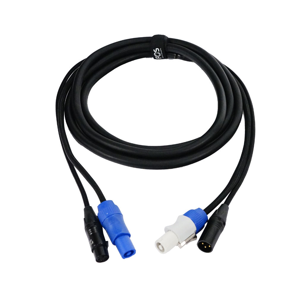 Двоен кабел Powercon + DMX 3м FC-PDC-3