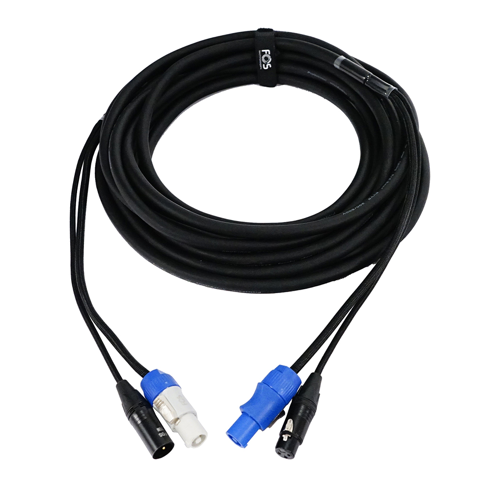 Двоен кабел Powercon + DMX 10м FC-PDC-10