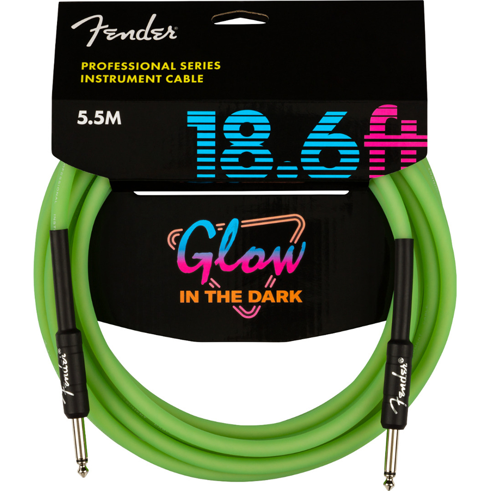 Инструментален кабел 5.5м Fender Glow in Dark Cbl Green