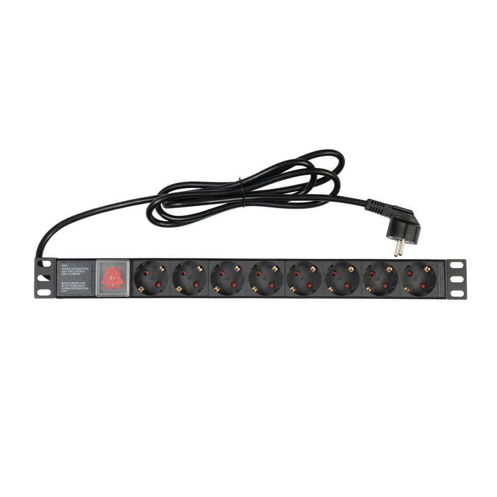 Разклонител за 19" рак, 8 гнезда, 1U - Fonestar FRP-8