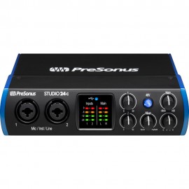 Аудио интерфейс с включен софтуер PreSonus Studio 24c