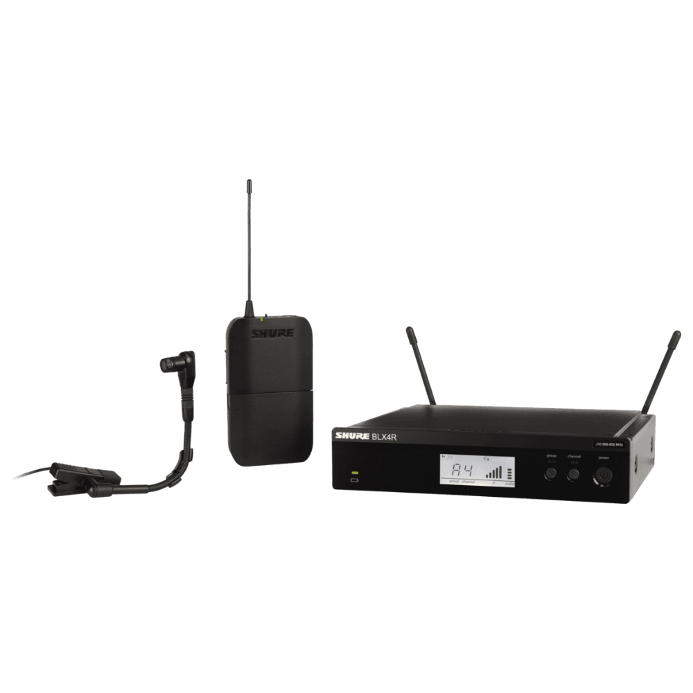 SHURE BLX14RE/B98-M17 Безжична система за вграждане в рак с инструментален микрофон-щипка