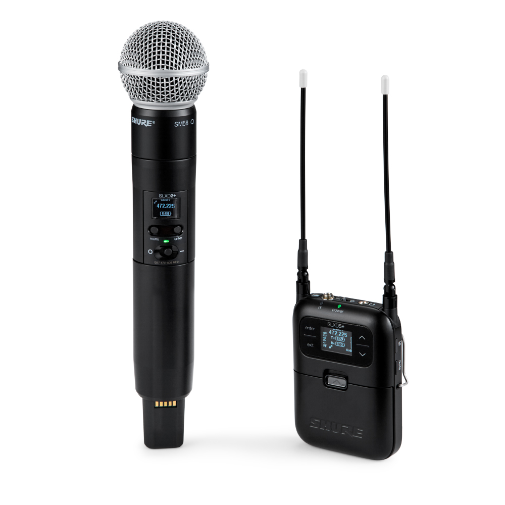 Shure SLXD25+/58-*** – Безжична вокална система за камера и видеооператори с микрофон SM58