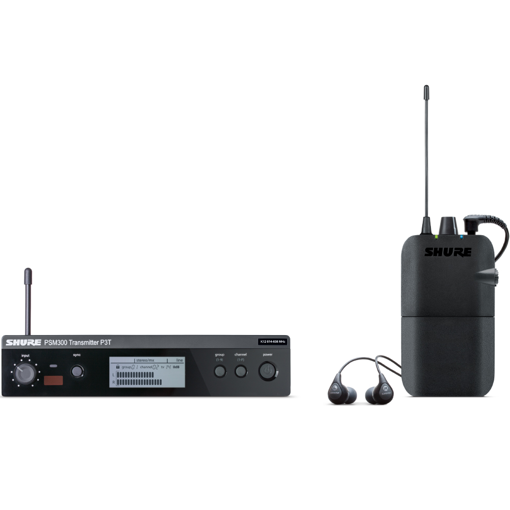 SHURE PSM300 P3TER112GR-S8 Дигитална мониторинг система със слушалки SE112