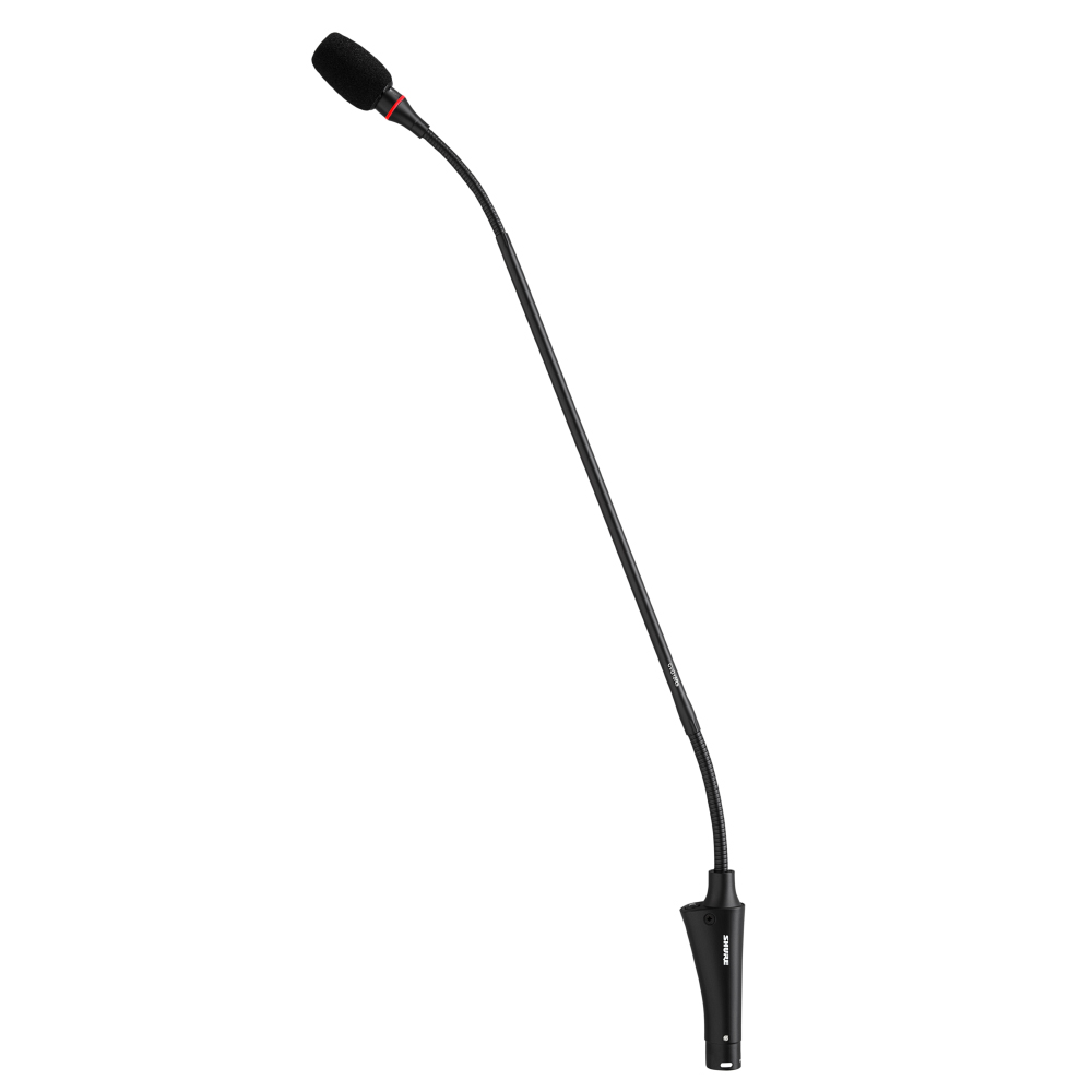 SHURE CVG18RS-B/C Конферентен микрофон с гъша шия 45.7см, индикатор светещ пръстен и Mute switch