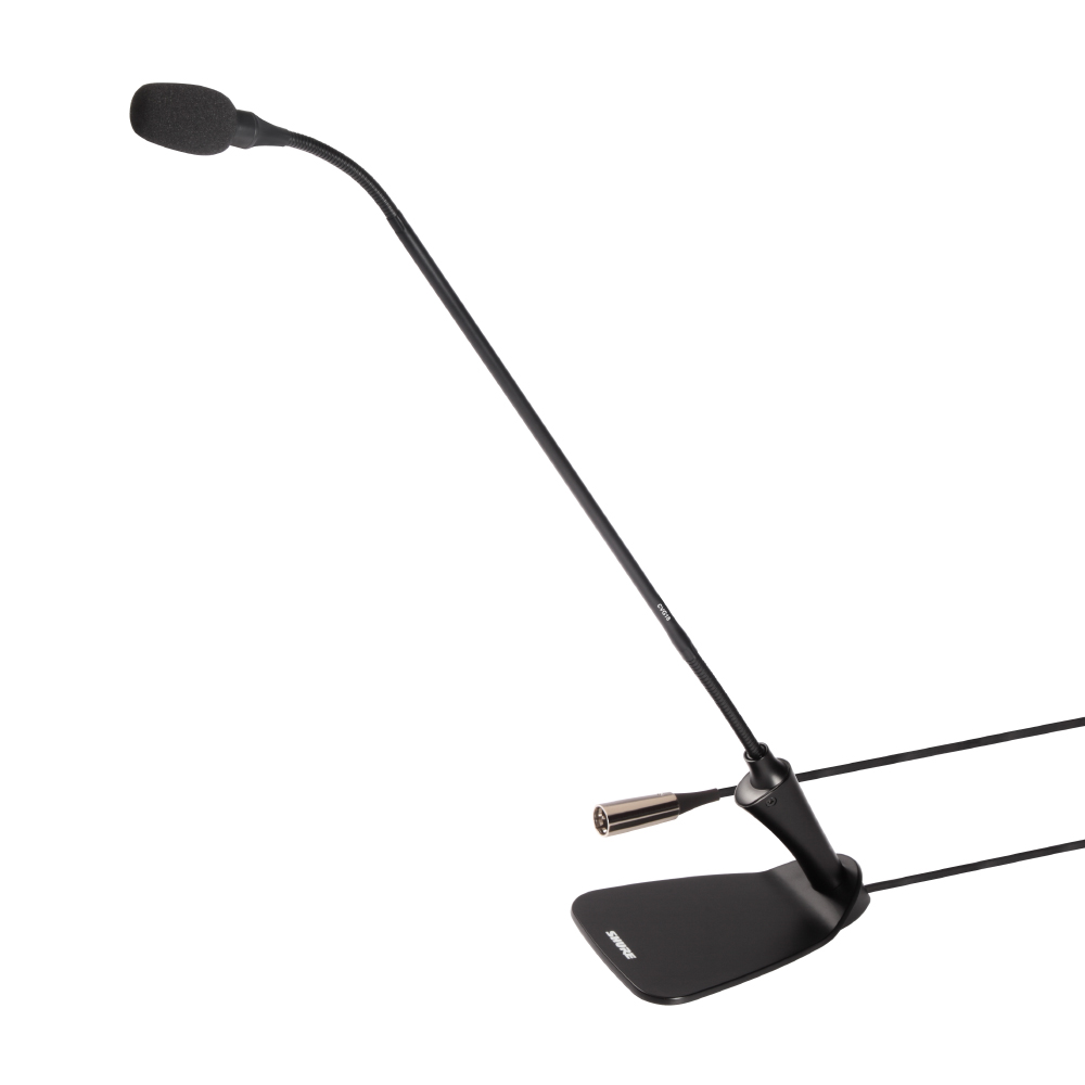 SHURE CVG18DS-B/C Конферентен микрофон с гъша шия 45.7см, включена база, LED индикатор и Mute switch