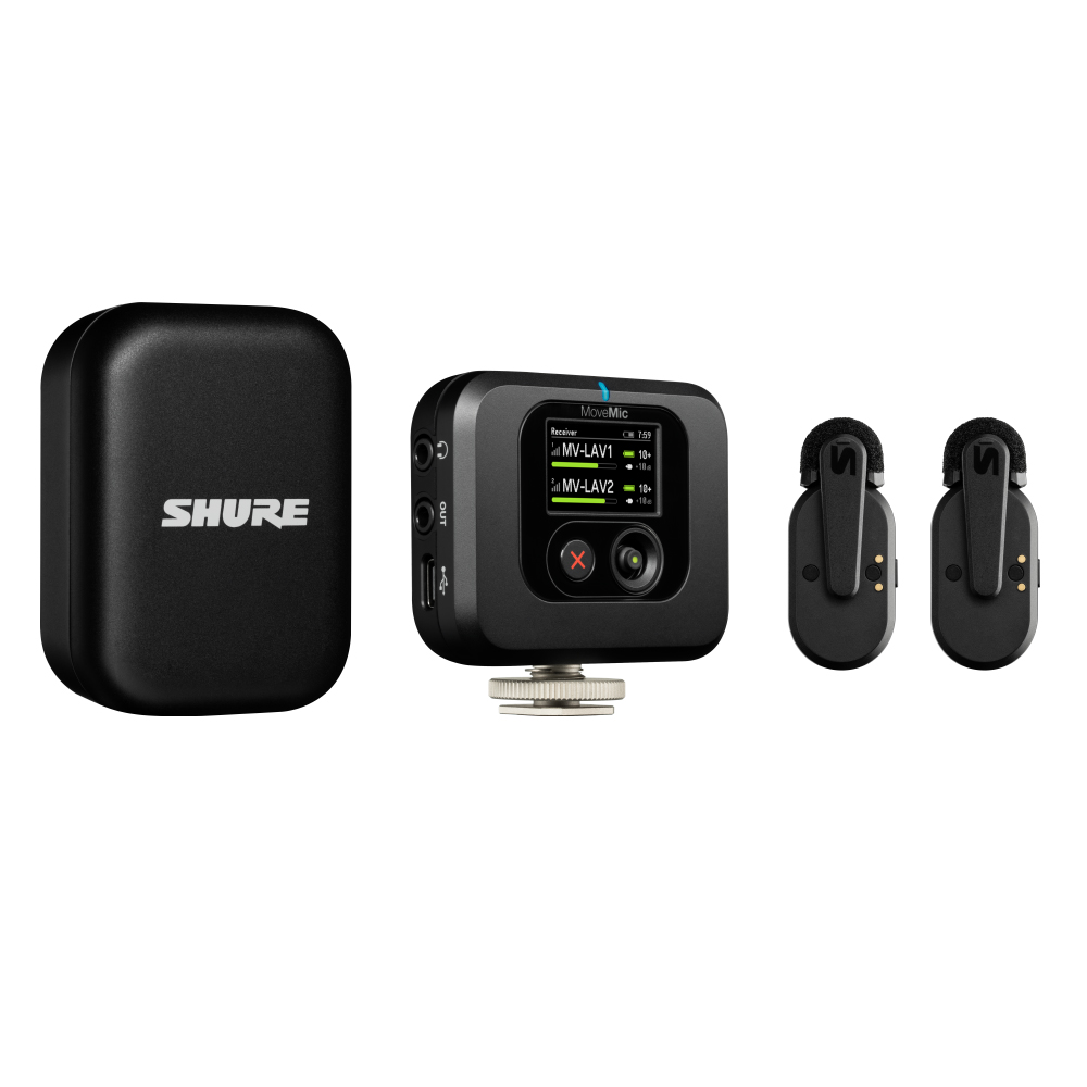 SHURE MV-TWO-KIT-Z6  безжична система (2 микрофонa тип брошка + приемник)