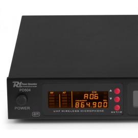 Безжичен микрофон четворен брошка/хедсет PD504B UHF 4x50CH