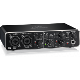 Аудио интерфейс с 2 входа и 4 изхода BEHRINGER UMC204HD U-Phoria USB