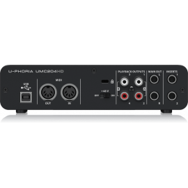 Аудио интерфейс с 2 входа и 4 изхода BEHRINGER UMC204HD U-Phoria USB