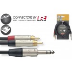 NYC3/PS2CMR аудио кабел стерео жак-два мъжки RCA