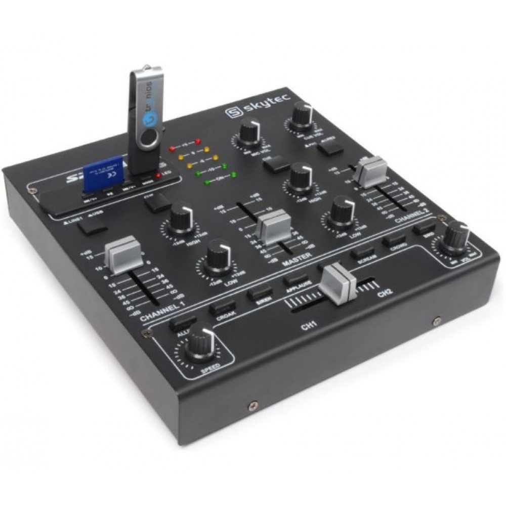 TRONIOS DJ МИКСЕР С ЕФЕКТИ STM - 2250 4 - Channel Mixer Sound Effects USB MP3